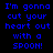 Blue pixelated text on black background reads "I'm gonna cut your heart out with a spoon!" in three , each displayed across multiple white rectangular highlights