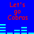 Blue background with red text 'Let's go Cobras' and cyan horizontal bars in a pattern, animated with bar movements