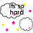 Pixelated speech bubbles with text fragments, pink and yellow star shapes scattered on white background.