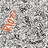Three orange spiral shapes on a gray pixelated background, each with white text reading 'AOL' in reverse orientation.