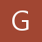 A white pixelated capital letter G on a solid reddish-brown background with no additional elements or text.