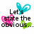 Animated icon with three hearts and text changing from 'Let's state the obvious...' to 'once again... I love you' on white background.