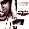 Pixelated portrait of a smiling person with dark hair, wearing a white shirt and necklace, alongside three heart symbols and stylized text elements.