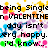 Pixelated text reads "being Single on VALENTINE day isn't very happy. i'd know..." over a white background with scattered colorful pixel clusters.