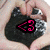 Two hands form a heart shape holding a dark textured object with a pink pixelated '3' symbol on it, transitioning to the symbol disappearing.
