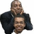 Two pixelated figures in dark clothing, one positioned behind the other with arms around shoulders.