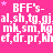 A static image with repeating text and star symbols on a bright pink background, featuring white pixelated lettering.