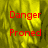 Red text "Danger" and "Proned" on yellow-green background with gray , static image