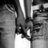 Black-and-white pixelated image shows two figures embracing, with text reading "KYLE + Kiara" and "Love 4-ever!!" on a black background.