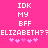 Pixelated text and symbols on a bright pink background with repeated elements and a question mark in the name.