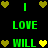 Pixelated green text and yellow/gold hearts on black background, with alternating heart colors in a