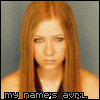A four- shows a person with long light brown hair against a gray background, displaying text overlays and facial expression changes