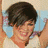 A person with short dark hair in a white sleeveless top appears across three views showing different head angles and hand positions against a light blue background.
