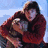 Two pixelated images of a couple embracing, one in natural colors and the other in blue tint, with red text reading "Chloe Is Clark's HOME" on both sides.