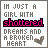 12 identical pixel art icons showing text "I'M JUST A GIRL WITH SHATTERED DREAMS AND A BROKEN HEART" with a small heart symbol, where the word "SHATTERED" and one letter in "BROKEN" change color between frames