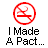 A 3x3 contact sheet of animated AIM buddy icons featuring a red no-smoking symbol and text variations about making a pact to never smoke, with some frames showing red text on black background.
