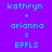 Pixelated text displays 'kathryn + arianna = BFFLS' across three on purple and pink backgrounds with cyan lettering