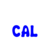 Blue pixelated text on white background reads CAL IS THE BEST NAME in four separate words arranged in two