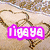 Four distinct visual variations of the text 'ligaya' displayed in different styles and backgrounds.