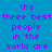 Static blue background with purple pixelated text reading 'the three best people in the world are Myself And I' arranged across multiple lines.