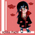 Pixel art anime characters in black cloaks with red clouds on red, blue, and yellow backgrounds, some with visible text and props.