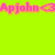 A static image with bright green background, pink text elements including "Apjohn<3", "1/4/08 until", and "FOREVER<3" in orange-pink gradient.