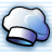 Pixelated cloud-shaped icon with white and blue gradient, black outline, and subtle shading on light blue striped background.