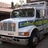 A static image shows a white truck on the left against a blue background with red text reading ADVANCED, LIFE, and SUPPORT.