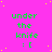 A static image with a bright pink background, scattered yellow dots, and repeated green text reading "under the knife : [" arranged in four