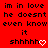 Red background with black pixelated text reading 'im in love he doesnt even know it shhhhh' and a white heart symbol, displayed twice side-by-side.