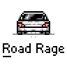 Animated contact sheet of a road rage-themed buddy icon showing sequential frames of a car and character interactions with motion effects.