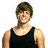 Pixelated image of a person in a black tank top with red text reading 'Ryan Sheckler is fuckin HOTT' on a black background.