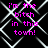 Black background with white diamond-shaped pattern and repeated pink text reading "i'm the bitch in this town!" across four quadrants