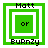 Four green square frames with white borders display 'Matt' at top and 'Burnzy' at bottom, each containing a central 'or' text in green square with white border.