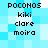 Pixelated text listing names on a blue background with visible animation changes in pixel placement
