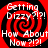 Red and black spiral pattern with white text reading "Getting Dizzy?!? How About Now?!?" in four quadrants.