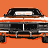 Animated contact sheet of a racing-themed icon featuring a car, checkered flag, and multiple expressions of a man with long hair against an orange background.