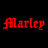 Four animated frames of red text "Marley" on black background with dripping effects, arranged in a 2x2 contact sheet.