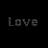 red 'Love' text icons with varying heart symbols beneath each word on a black background, showing animation changes in the hearts