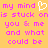 Pixelated text on a yellow background with a white heart symbol between two identical phrases.