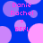 Blue background with overlapping purple and pink circles; pink text 'Danie Rachel' and 'BFFL' with '=' symbol appears in multiple positions.