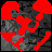 Red heart animation transitions from broken fragments to a solid shape with text reading 'MY HEART HAS BROKEN BUT YOU FIXED IT' in pixelated font.