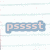 Four text-based buddy icons on lined paper background with distinct color schemes and pixelated lettering.