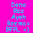 Pixelated cyan text on bright pink background with one frame showing a small purple heart above 'Deno' and another without it.