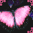 Animated pattern of pink wing shapes and 'NINA' text with robot icons on dark background, showing sequential pixel changes in dashed lines.