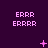 Pixelated purple background with repeated 'ERRR' text and changing pink symbols across three