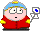 Pixelated character in red jacket and blue hat holds gray object with blue square, showing four distinct states including open mouth, closed eyes, and different hand positions.