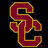 Pixelated red and gold 'SC' logo on black background with maroon containing 'TROJANS!' text