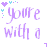 Pixel art contact sheet showing three blonde female characters in various poses with text overlays and heart decorations on a transparent background.