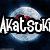 Pixelated anime-style icon with moon background, partial text overlays, and character figures in various poses.